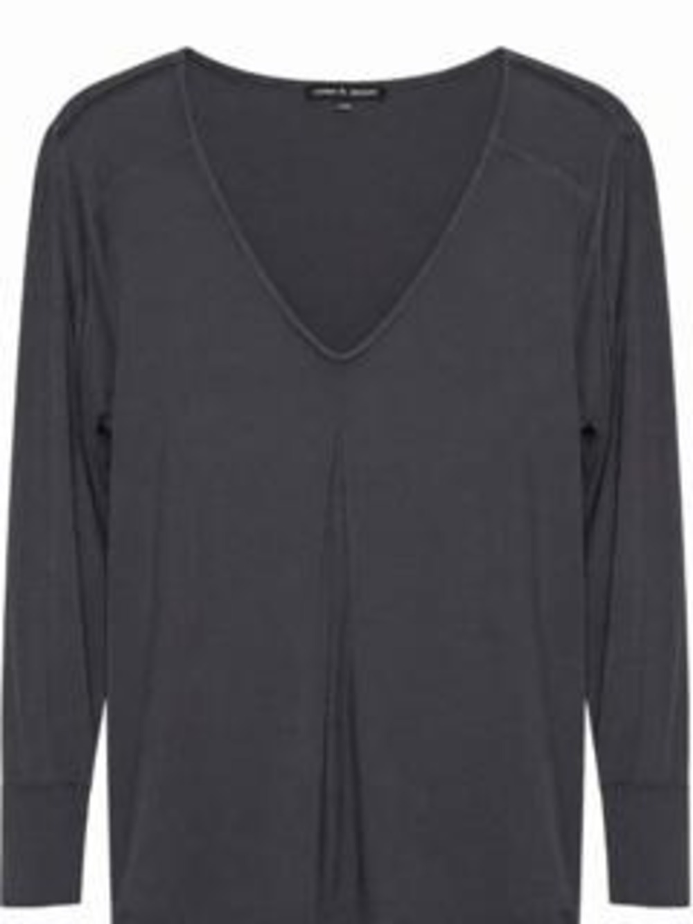 Cable & Gauge V-Neck Top L Gray